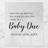 Neutrale aankondiging van de zwangerschap Wijnlabe Wijn Etiket (Enkel label)