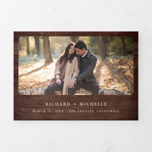 Neutrale aardbevingskuit QR Code Weddenschap Drieluik Uitnodiging (Cover)