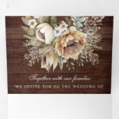 Neutrale aardbevingskuit QR Code Weddenschap Drieluik Uitnodiging (Binnenzijde eerst)