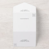 Neutrale aardbevingsminimale terrazzo Wedding All In One Uitnodiging (Buitenkant)