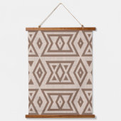 Neutrale Aarde Bruin Natuurlijke Taupe Beige Triba Hangend Wandkleed (Voorkant)