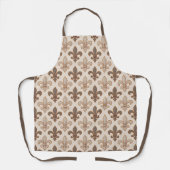 Neutrale Aarde Koninklijke Fleur-de-lis Stijl  Schort (Voorkant)