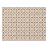 Neutrale Aarde Koninklijke Fleur-de-lis Stijl Tafelkleed (Voorkant (Horizontaal))