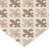 Neutrale Aarde Koninklijke Fleur-de-lis Stijl Tafelkleed (Gekanteld)