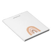 Neutrale aarde pasteelregenboog notitieblok (Schuin)