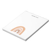 Neutrale aarde pasteelregenboog notitieblok (Linkerzijde)