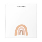 Neutrale aarde pasteelregenboog notitieblok (Voorkant)