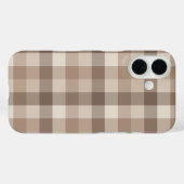 Neutrale Aarde Tannige Geruite Gingham Plaid Case-Mate iPhone Case (Achterkant (horizontaal))