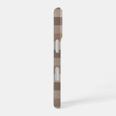 Neutrale Aarde Tannige Geruite Gingham Plaid  iPhone 16 Hoesje (Rechterkant)