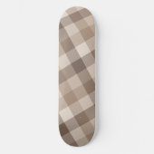 Neutrale Aarde Tannige Geruite Gingham Plaid Persoonlijk Skateboard (Voorkant)