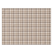 Neutrale Aarde Tannige Geruite Gingham Plaid Tafelkleed (Voorkant (Horizontaal))