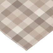 Neutrale Aarde Tannige Geruite Gingham Plaid Tafelkleed (Gekanteld)