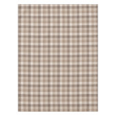 Neutrale Aarde Tannige Geruite Gingham Plaid Tafelkleed (Voorkant)