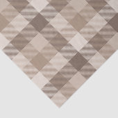 Neutrale Aarde Tannige Geruite Gingham Plaid Tissuepapier (Detail)