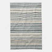 Neutrale Aarde Tone Boho Stripe Theedoek (Verticaal)