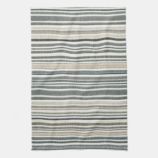 Neutrale Aarde Tone Boho Stripe Theedoek (Verticaal)