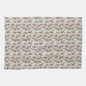 Neutrale Aarde Tone Tulp Patch Keukenhanddoek (Horizontaal)
