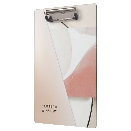 Neutrale aarde-toon Modern Abstract Klembord (Links)