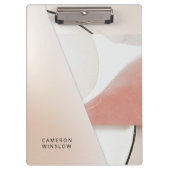 Neutrale aarde-toon Modern Abstract Klembord (Voorkant)