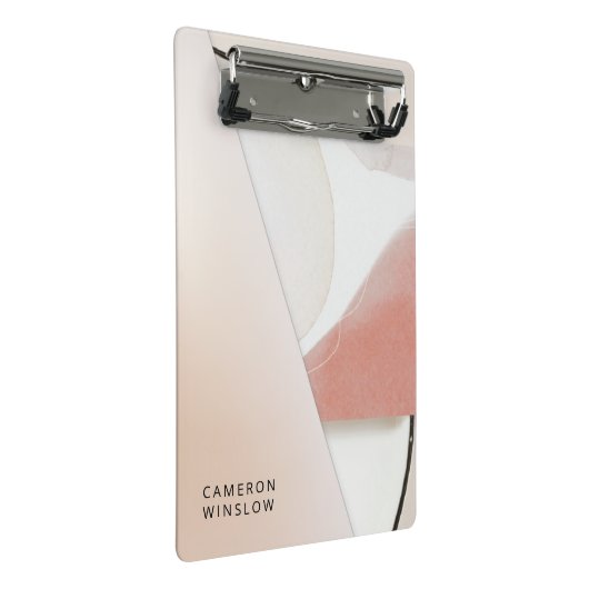 Neutrale aarde-toon Modern Abstract Mini Klembord (Schuin)