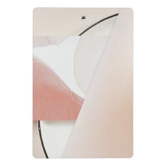 Neutrale aarde-toon Modern Abstract Mini Klembord (Achterkant)