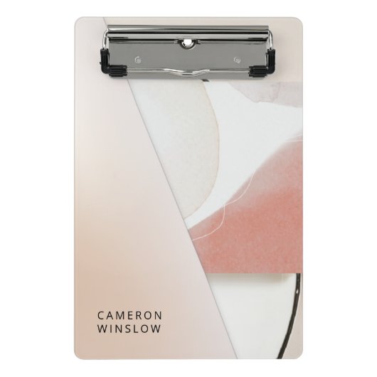 Neutrale aarde-toon Modern Abstract Mini Klembord (Voorkant)