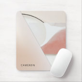 Neutrale aarde-toon Modern Abstract Muismat (Met muis)