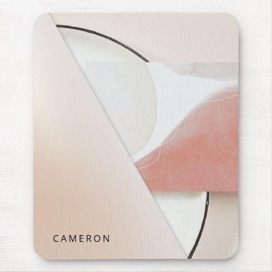 Neutrale aarde-toon Modern Abstract Muismat (Voorkant)