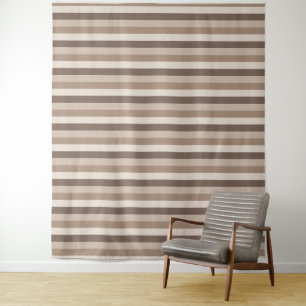 Neutrale aardetinten strepenpatroonontwerp wandkleed