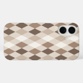 Neutrale Aardetone Bruine Harlekijn Diamant Case-Mate iPhone Case (Achterkant (horizontaal))
