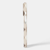 Neutrale Aardetone Bruine Harlekijn Diamant Case-Mate iPhone Case (Achterkant / Links)