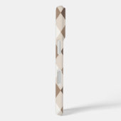 Neutrale Aardetone Bruine Harlekijn Diamant Case-Mate iPhone Case (Achterkant / Rechts)