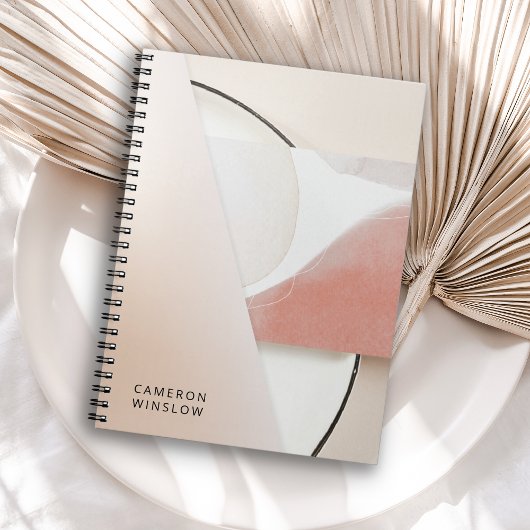 Neutrale Aardetone Moderne Abstract Notitieboek