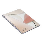 Neutrale Aardetone Moderne Abstract Notitieboek (Rechterzijde)