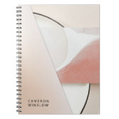 Neutrale Aardetone Moderne Abstract Notitieboek (Voorkant)