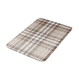 Neutrale aardetone plaid tartan ontwerp  badmat