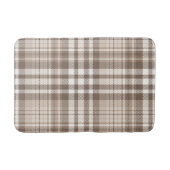 Neutrale aardetone plaid tartan ontwerp badmat (Voorkant)