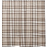 Neutrale aardetone plaid tartan ontwerp  douchegordijn (Voorkant)