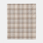 Neutrale aardetone plaid tartan ontwerp fleece deken (Voorkant)