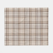 Neutrale aardetone plaid tartan ontwerp fleece deken (Voorkant (Horizontaal))