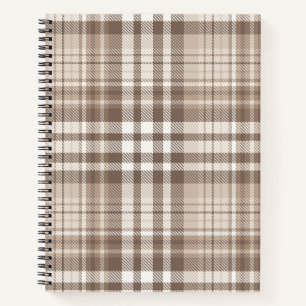 Neutrale aardetone plaid tartan ontwerp  notitieboek