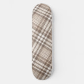 Neutrale aardetone plaid tartan ontwerp persoonlijk skateboard (Voorkant)
