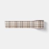 Neutrale aardetone plaid tartan ontwerp satijnen lint (Voorkant)
