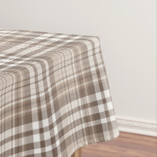Neutrale aardetone plaid tartan ontwerp tafelkleed
