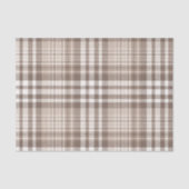Neutrale aardetone plaid tartan ontwerp tissuepapier (Voorkant)