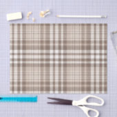 Neutrale aardetone plaid tartan ontwerp tissuepapier (Craft)