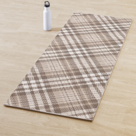 Neutrale aardetone plaid tartan ontwerp  yogamat