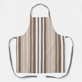 Neutrale aardetone strepenpatroonontwerp schort (Voorkant)