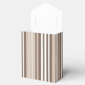 Neutrale aardetoneel strepenpatroonontwerp bedankdoosjes (Geopend)