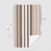 Neutrale aardetoneel strepenpatroonontwerp golfhanddoek (Insitu)